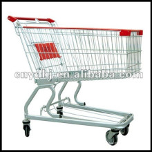 Classic American Style Supermarket Shopping Cart with Flat Pipe